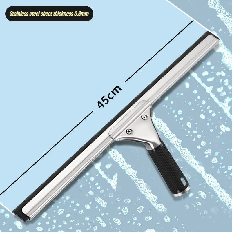Silicone Blade Window Squeegee Cleaner – Multi-Surface Glass Wiper Tool for Home, Bathroom, Shower, and Car Windows with Hanging Hook