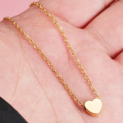 New Minimalist Clavicle Necklace for Women - Tiny Heart LOVE Necklace, Dainty Fashion Jewelry for Beach & Summer Collares Bijoux