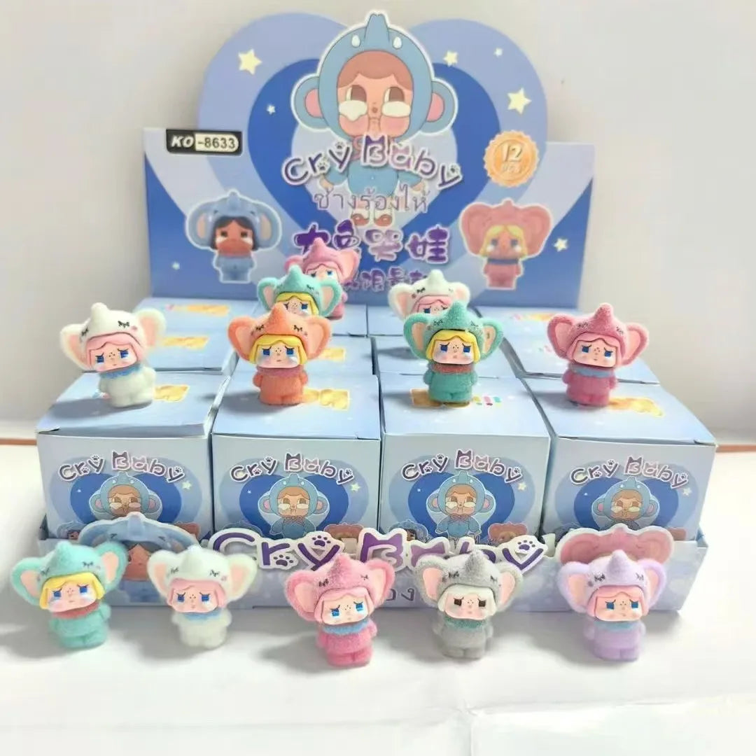 12pcs Mini Labubu V1 & V2 “Have A Sit” Figures – Cute Flocking Doll Collection & Decor Accessories