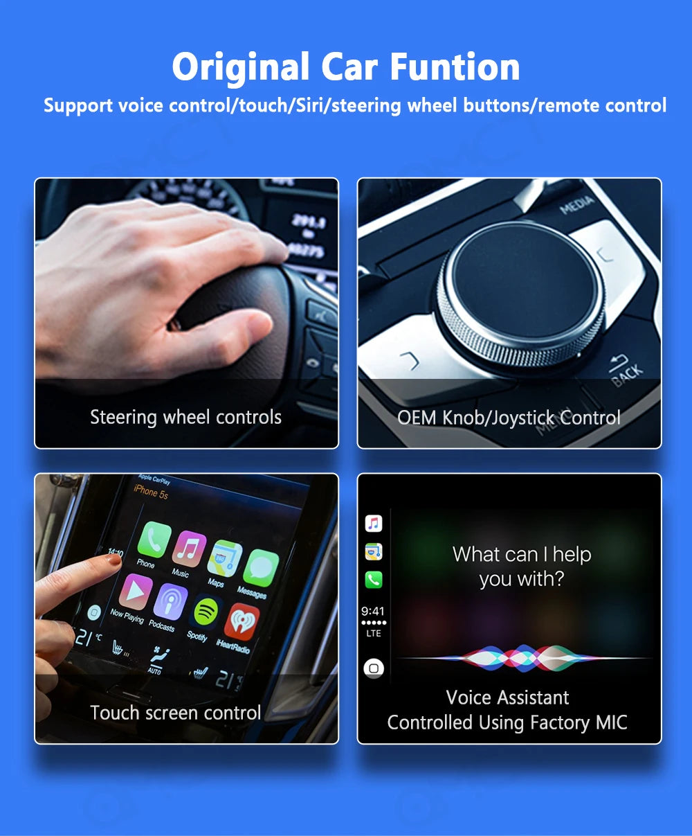 Wireless CarPlay Adapter – 2-in-1 Android Auto Smart Dongle for Volvo, Benz, Cadillac, Jeep, Lexus, Buick, Audi, Mazda, VW, Kia