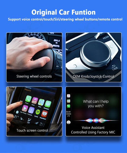 Wireless CarPlay Adapter – 2-in-1 Android Auto Smart Dongle for Volvo, Benz, Cadillac, Jeep, Lexus, Buick, Audi, Mazda, VW, Kia