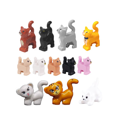 MOC Animal Scene Building Blocks – Zoo & Wildlife DIY Toy Bricks with Ducks, Cats, Dogs, Penguins, Eagles, Wolves, Bears, Deer, Sharks, Snakes, Mice, Sheep (K055)