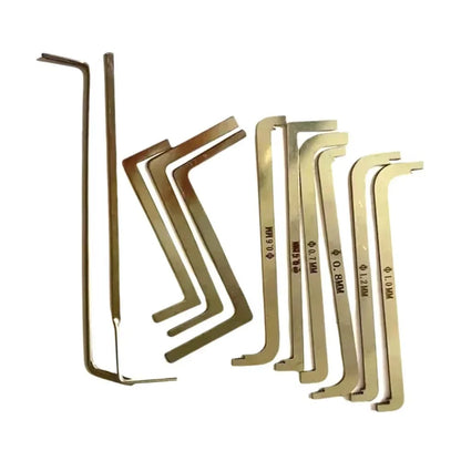 11Pcs Lock Pick Set - Double-Head Tension Wrench Turning Tools Emergency Unlock Kit for DIY Locksmith Beginners