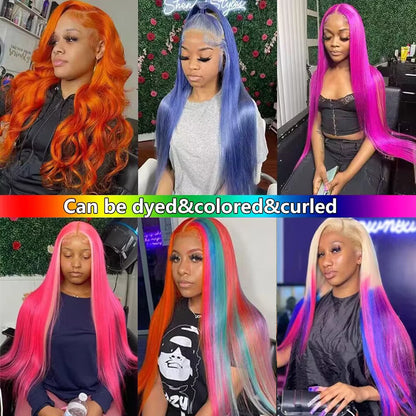 613 Blonde Lace Front Human Hair Wig - HD Transparent 13x4 13x6 Lace Frontal 200% Density Brazilian Straight Wig for Women