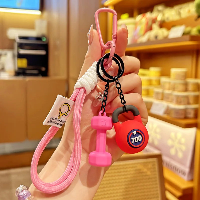 Fitness Keychain - Gym Lover Sports Charm for Workout Bags & Water Bottles