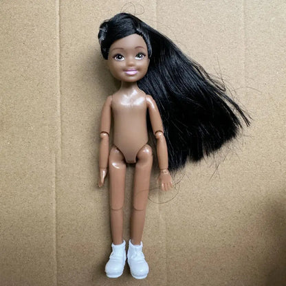 14cm Little Kelly Movable Doll — 5-Inch 1/12 BJD Reborn Toy for Boys & Girls, Dark/Light Skin, White, Blonde & Black Hair
