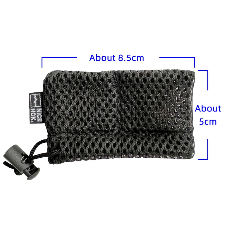 NiceHCK Black HIFI Earphone Mesh Carrying Bag – Earbud Protection Pouch, Rub Resistance, USB Cable Elastic Organizer
