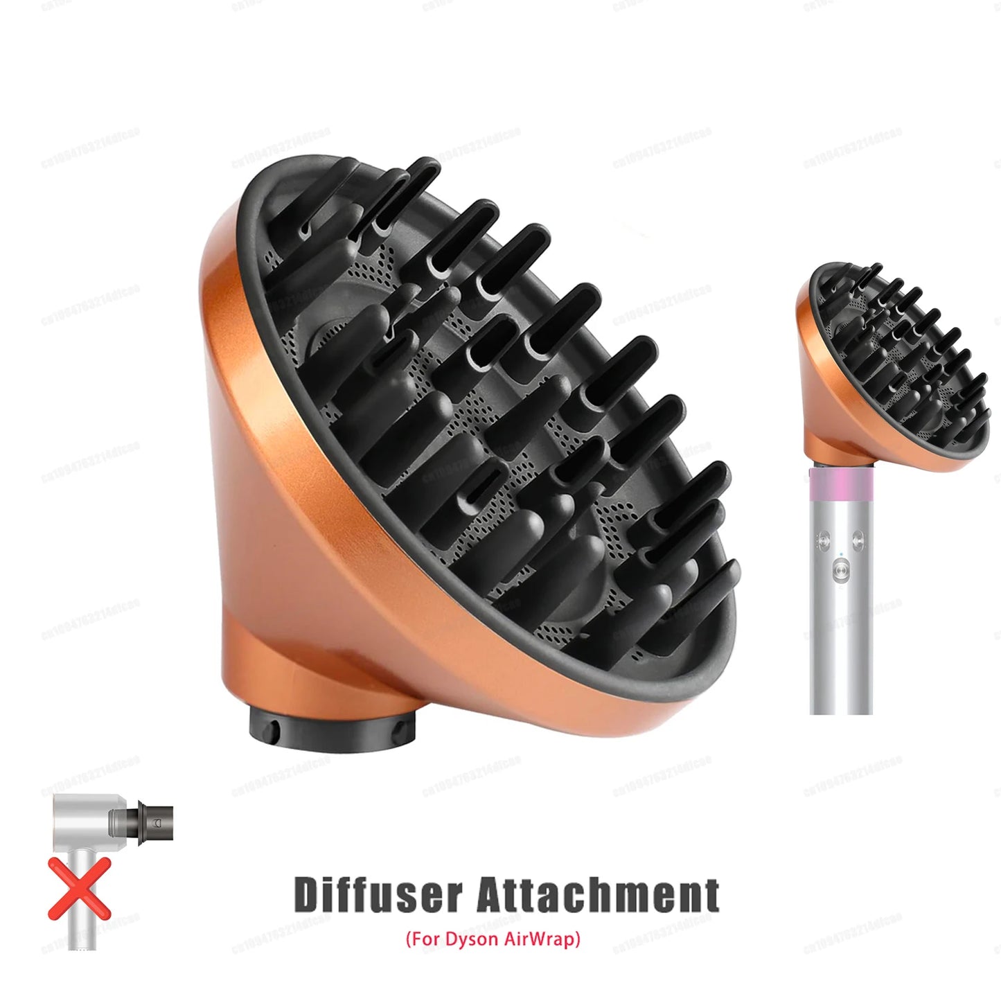 Dyson Airwrap HS01/HS05 Hair Styling Nozzle Brush – 30/40mm Anti-Hair Auto-Curling 360° Rotating Attachment for Dyson Hair Dryer