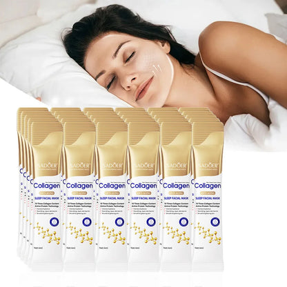 30PCS SADOER Collagen Sleeping Face Masks – Moisturizing, Brightening & Firming Skincare