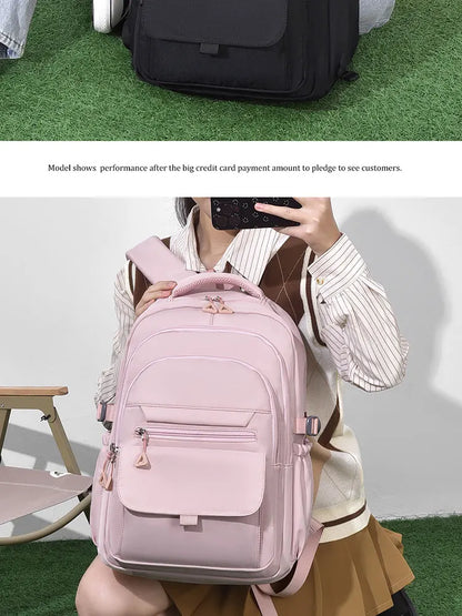 Multi-Layer Waterproof Oxford Backpack - Large Capacity, Stylish Commuter and Student Bag for Out-of-Town Travel