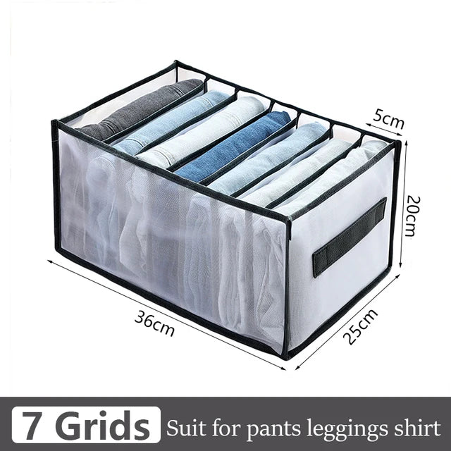 Jeans & Clothing Storage Box – Closet Organizer Drawer System for Pants, Cabinet, and Clothing Organization