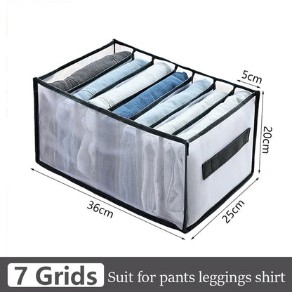 Jeans & Clothing Storage Box – Closet Organizer Drawer System for Pants, Cabinet, and Clothing Organization