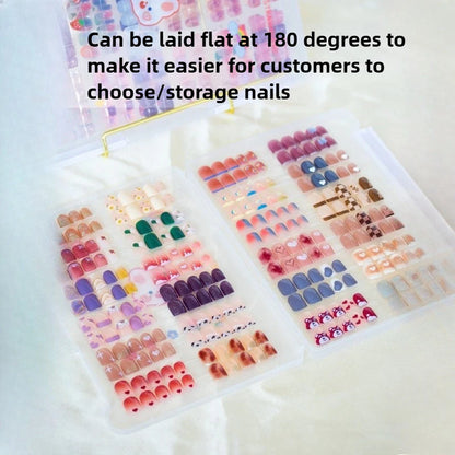 Transparent Nail Display Storage Book - Dustproof Nail Art Plate Organizer & Color Card Holder for Manicure Supplies