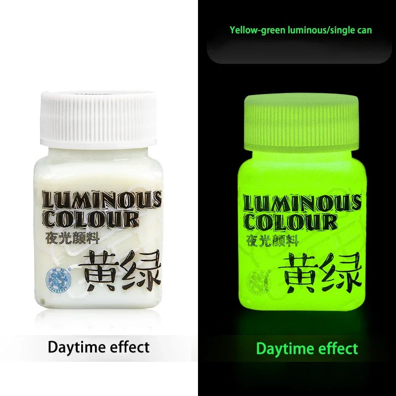 58ML Fluorescent Acrylic Luminous Pigment - Glow-in-the-Dark Paint for DIY, Festival, Party & Wall Decoration