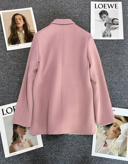 2023 Women's Elegant Single Button Blazer – Slim Fit Long Sleeve Office Jacket for Autumn & Winter
