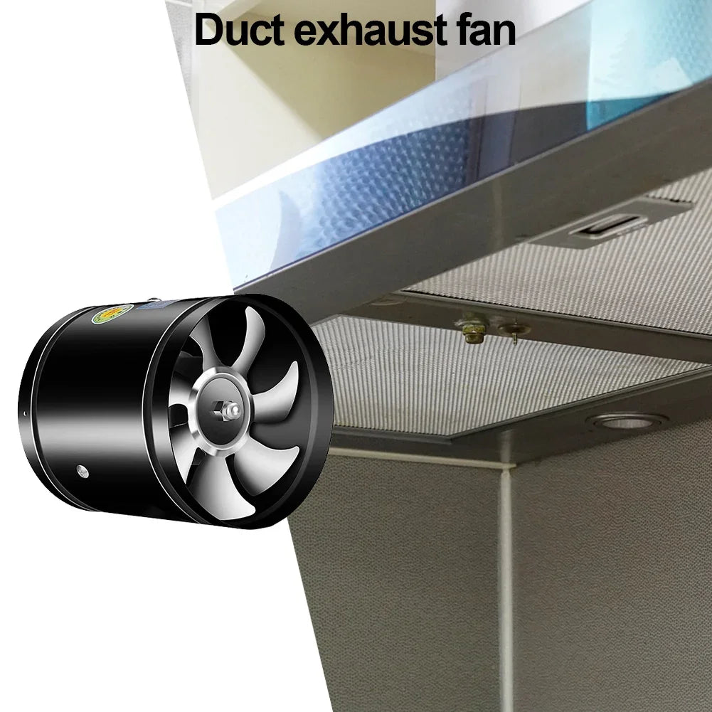 4/6/8 Inch Metal Pipe Air Ventilator – Low Noise Bathroom & Kitchen Exhaust Duct Fan