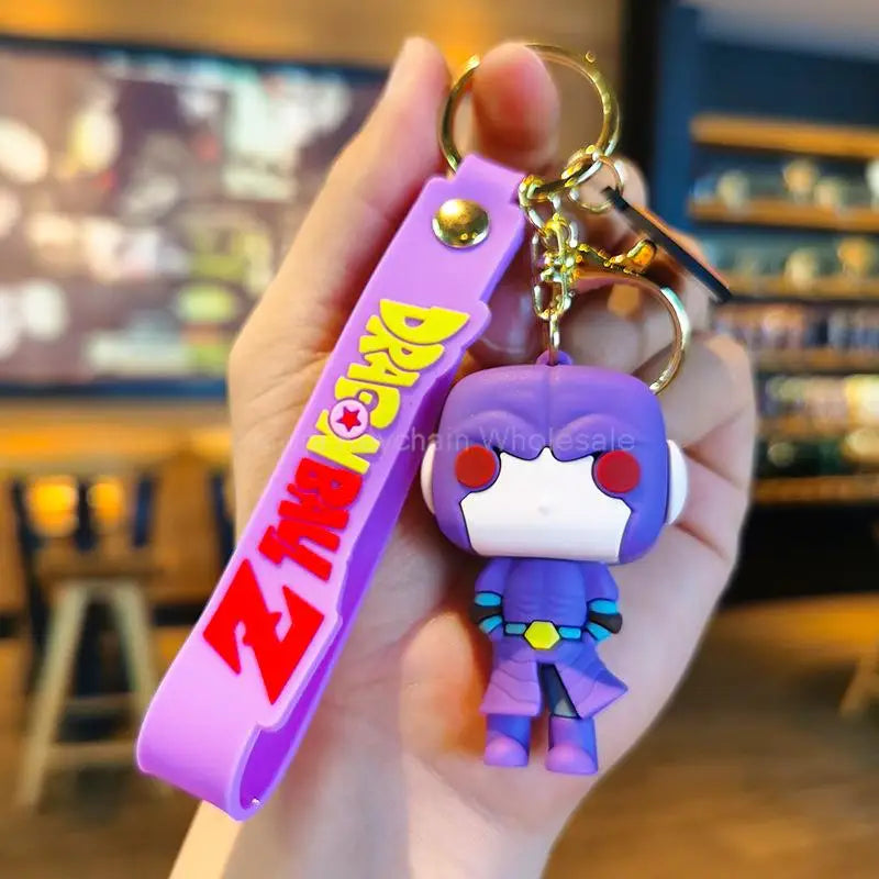 Kawaii Dragon Ball Z Keychain – Super Saiyan Goku, Bulma, Broly, Piccolo & Majin Buu Car Pendant Toy Gift
