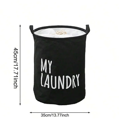 Cotton & Linen Foldable Laundry Basket — Waterproof Household Storage for Clothes, Toys, and Laundry Supplies