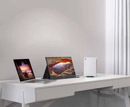 Arzopa 15.6" FHD Portable Monitor – 1080P IPS Second Screen for PC, Laptop, Mac, Xbox, PS4 & Switch