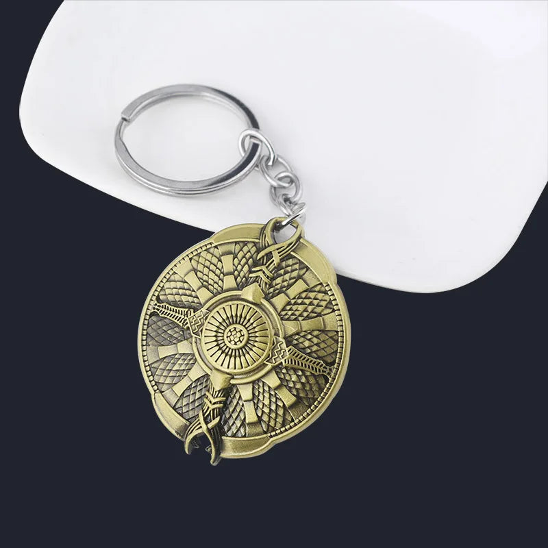God of War Ragnarok Keychain - Thor Mjolnir Hammer, Leviathan Axe & Blades of Chaos Game Key Ring