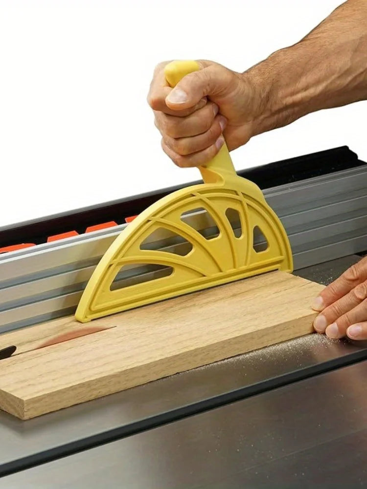 Push Block for Table Saws, Router Tables & Jointers – Offset Handle Push Stick for Safety & Precision