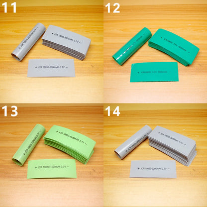 100pcs 18650 Lithium Battery Heat Shrink Wrap PVC Sleeves – Insulation Packaging Film for Battery Protection