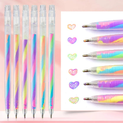 6/12/18-Piece Glitter Gel Highlighter Pen Set - 1.2mm Vibrant Color Pens for Journals, DIY Crafts and Greeting Cards