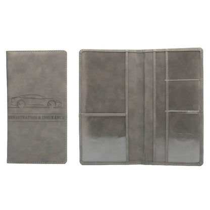 Leather Car Registration & Insurance Holder – Men's Driving License Cover, Auto Documents & Credit Card Storage Bag