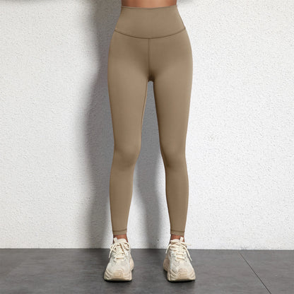 Women's High Waist Yoga Leggings - Solid Color 25" Soft Stretch Gym Training Pants Plus Size Athletic Sportswear