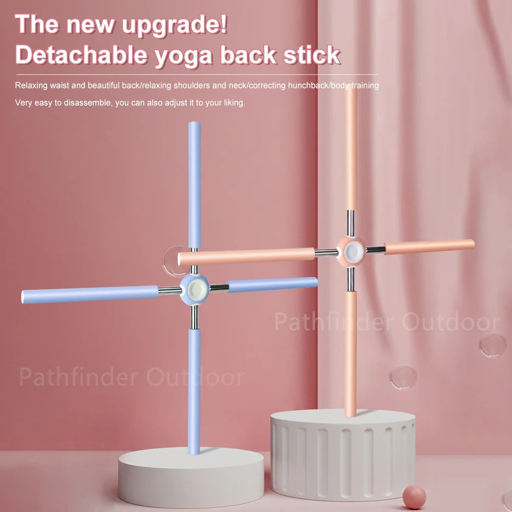 Adjustable Yoga Hunchback Corrector: Stainless Steel Body Stick for Improved Posture, Standing Training - Gym & Home Sports Equipment