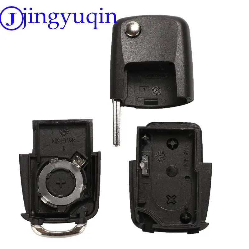 Jingyuqin VW Beetle, Golf, Passat, Jetta Flip Key Remote Transmitter Fob - 315MHz ID48, 1J0959753AM, 1J0959753DC
