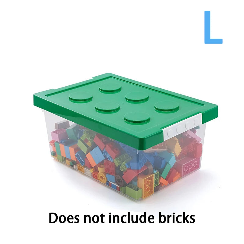 Stackable Kids Building Block Storage Box – Toy Organizer & Container for Books, Stationery, Snacks & Sundries
