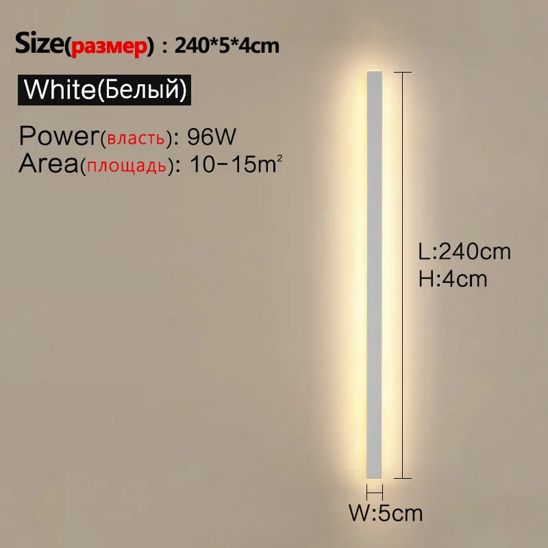 Waterproof Outdoor Wall Light – LED Garden Lamp, Modern Nordic Style for Living Room & TV Background, IP65, 110/220V Wall Washer