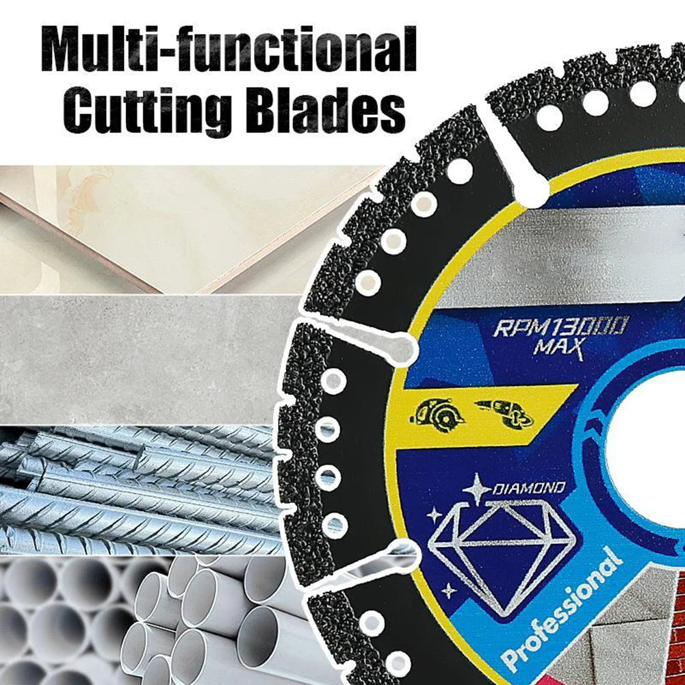 Multi-Material Cutting Blades - Angle Grinder Saw Blades for Metal, Tile, Stone, Plastic, Marble & Alloy Cutting