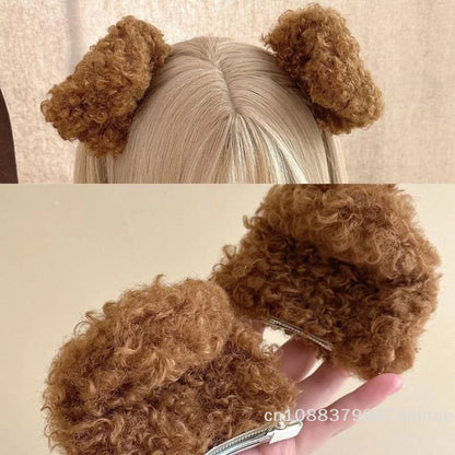 Cute Puppy Ears Hair Clips - Plush Kawaii Barrettes for Girls and Kids