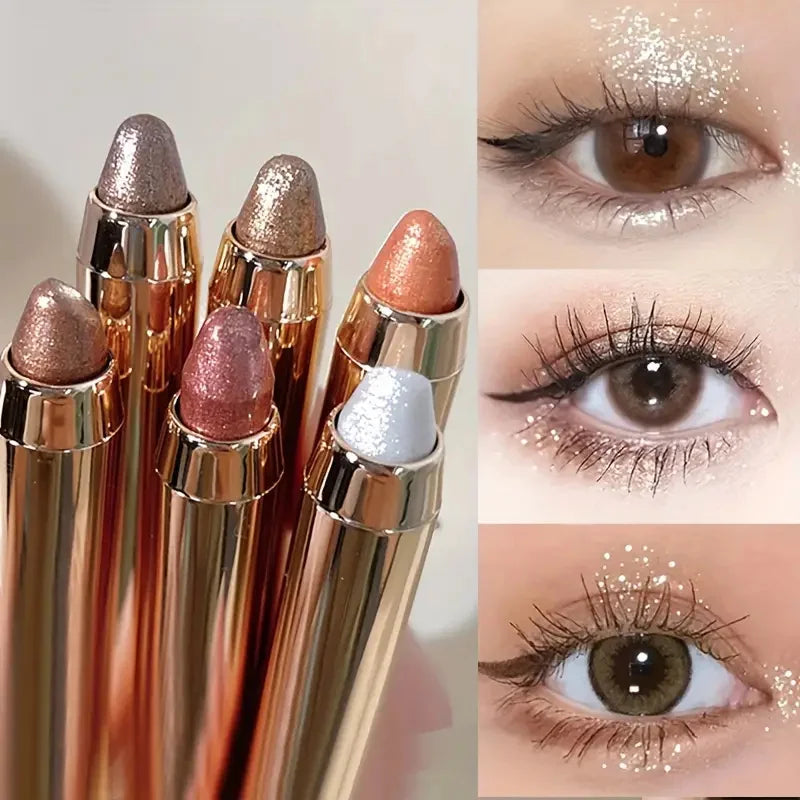 Double-Sided Eyeshadow Stick & Highlighter Pen – Pearly Glitter & Matte Finish Brightening Makeup Tool