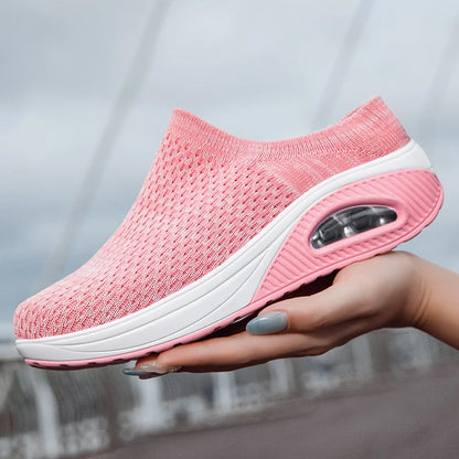 Breathable Lightweight Women’s Sneakers – Outdoor Soft Sock Slip-On Tennis Shoes for Women