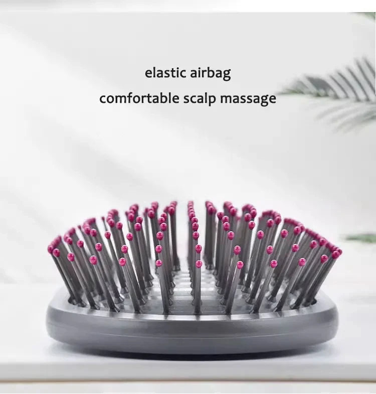 Girls Airbag Hairbrush — Wet & Curly Hair Detangling Comb, Scalp Massage Tool for Salon Styling