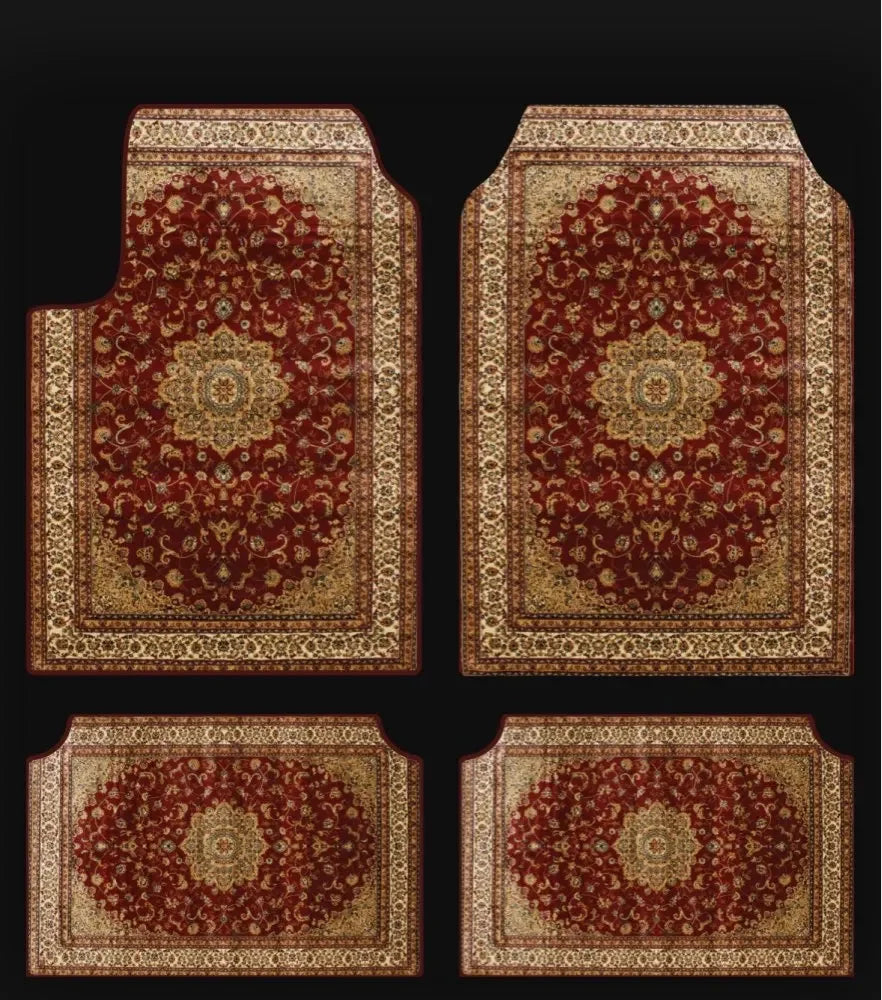 Bohemian Universal Floor Mat Set - American Retro Anti-Slip Soft Rugs for Car, Bedroom and Home