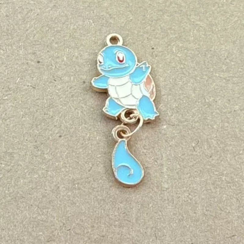 10-Piece Cartoon Anime Jewelry Charms - Gold-Plated Alloy Enamel Pendants for DIY Necklaces, Bracelets, and Earrings