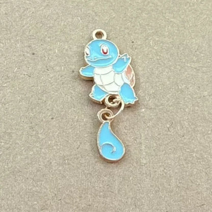 10-Piece Cartoon Anime Jewelry Charms - Gold-Plated Alloy Enamel Pendants for DIY Necklaces, Bracelets, and Earrings
