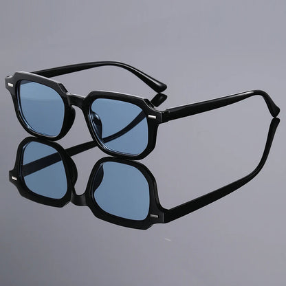 Men's Retro Square Frame Glasses - Trendy Y2K Rivet Street Style Fashion Eyewear