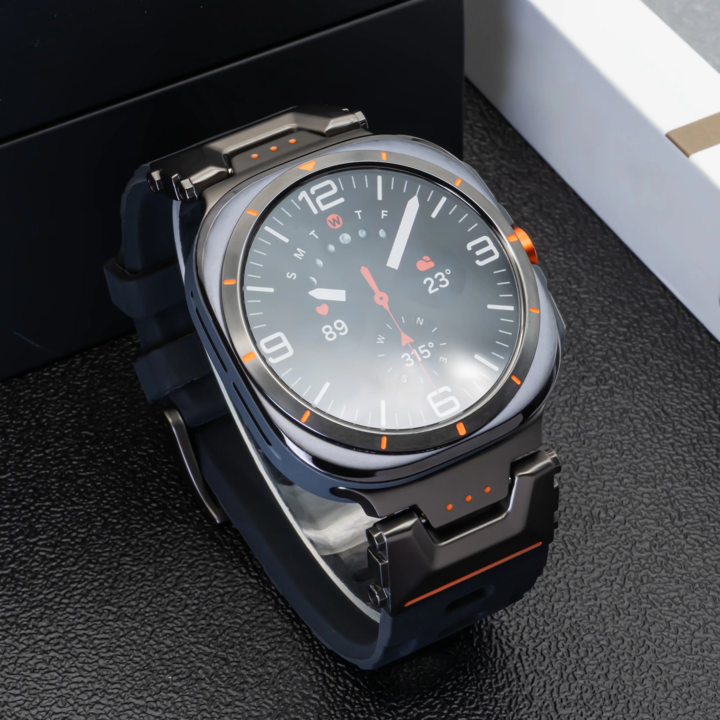 Soft Silicone Loop Strap for Samsung Galaxy Watch Ultra 47mm – Luxury Sports Band with Curved End for Men