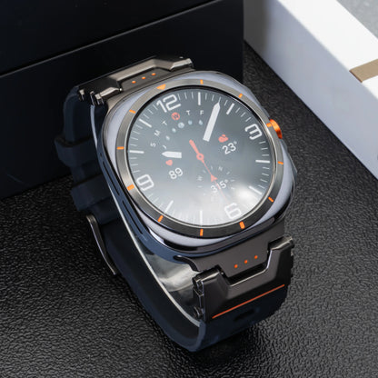 Soft Silicone Loop Strap for Samsung Galaxy Watch Ultra 47mm – Luxury Sports Band with Curved End for Men