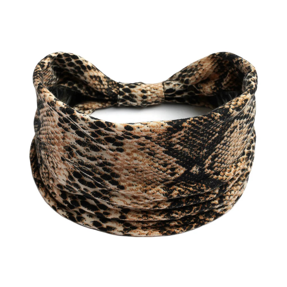 Bohemian Wide Cotton Stretch Headband for Women – Turban Headwrap, Bandage Hairband, Bandana Hair Accessories