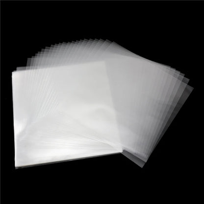 50PCS OPP Gel Recording Protective Sleeves – Self-Adhesive Vinyl Record Bags for Turntable, 32.3cm x 32cm