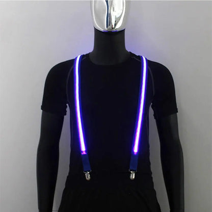 Men's LED Suspenders and Bow Tie Set - Light Up, Perfect for Music Festivals, Costume Parties
