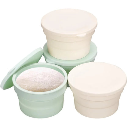 Silicone Pizza Dough Box with Lid - Foldable Non-Stick Bread Fermentation & Storage Container