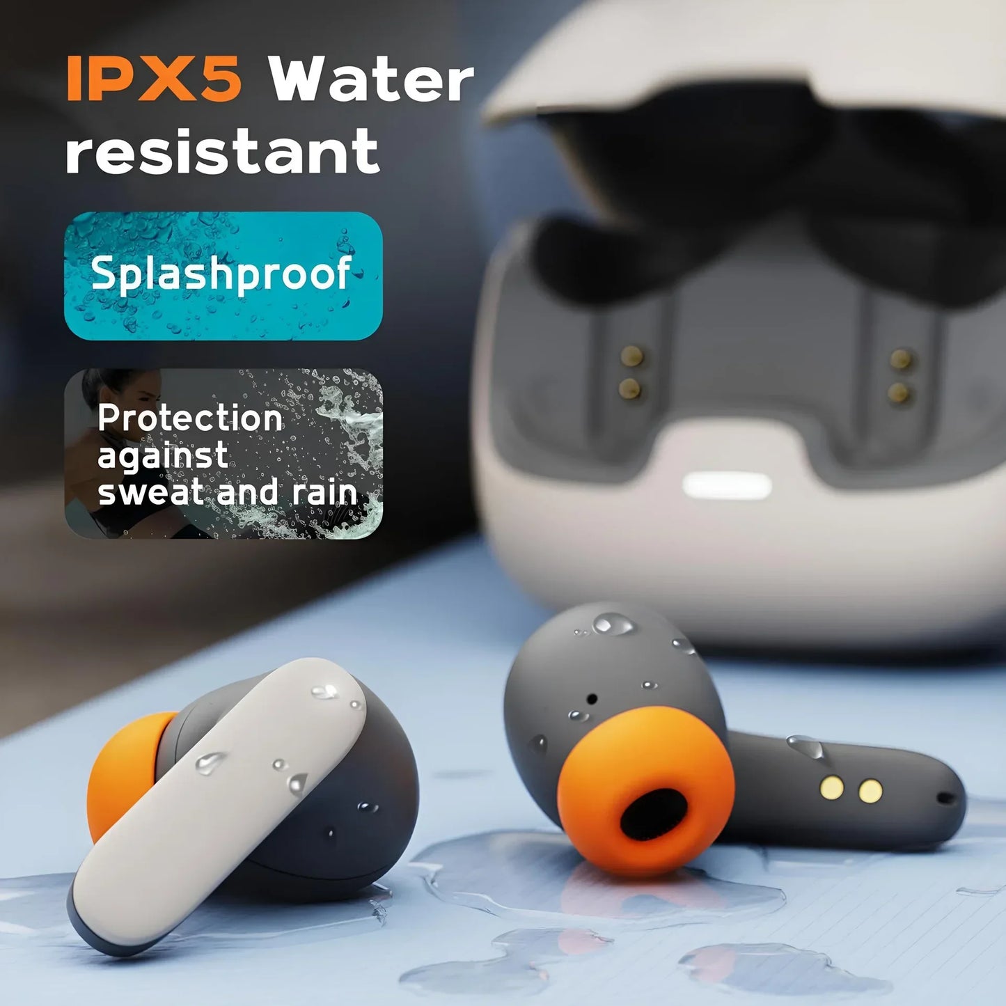 TWS Bluetooth 5.4 Wireless Earphones with Dual Mic & ENC Noise Cancelling – Ultra-Low Latency In-Ear Headphones