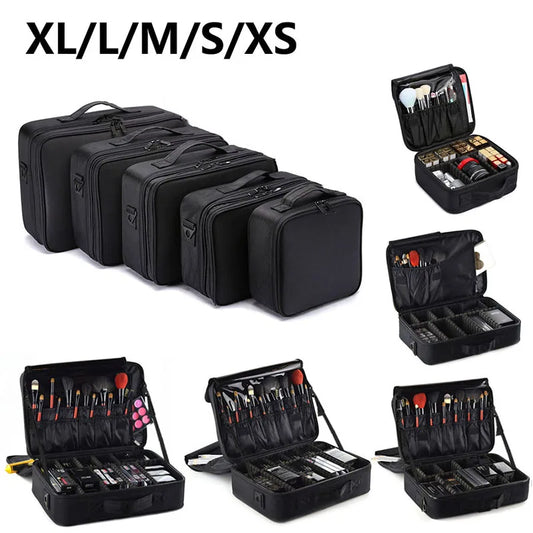 Professional Large Makeup Case – Travel Cosmetic Organizer & Nail Toolbox for Beauty Storage